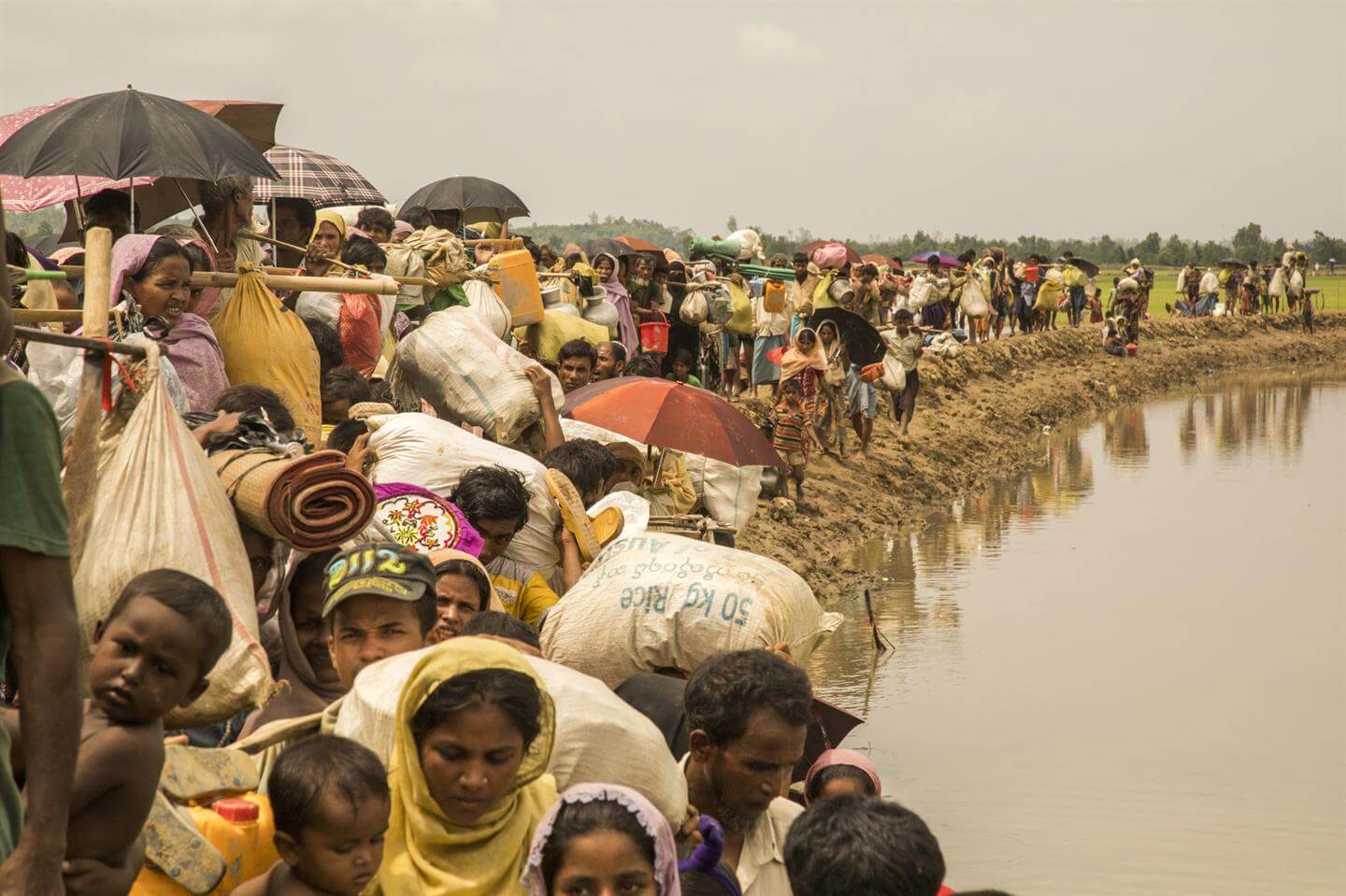 The great influx of 2017: thousands of Rohingyas and their families coming for shelter escaping the massacre in their native land in Myanmar.